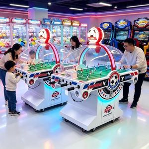Machine de jeu de football de table interactive pour enfants et parents, jeu d'arcade de football de table sous dôme à monnayeur pour divertissement intérieur - Product Image 1