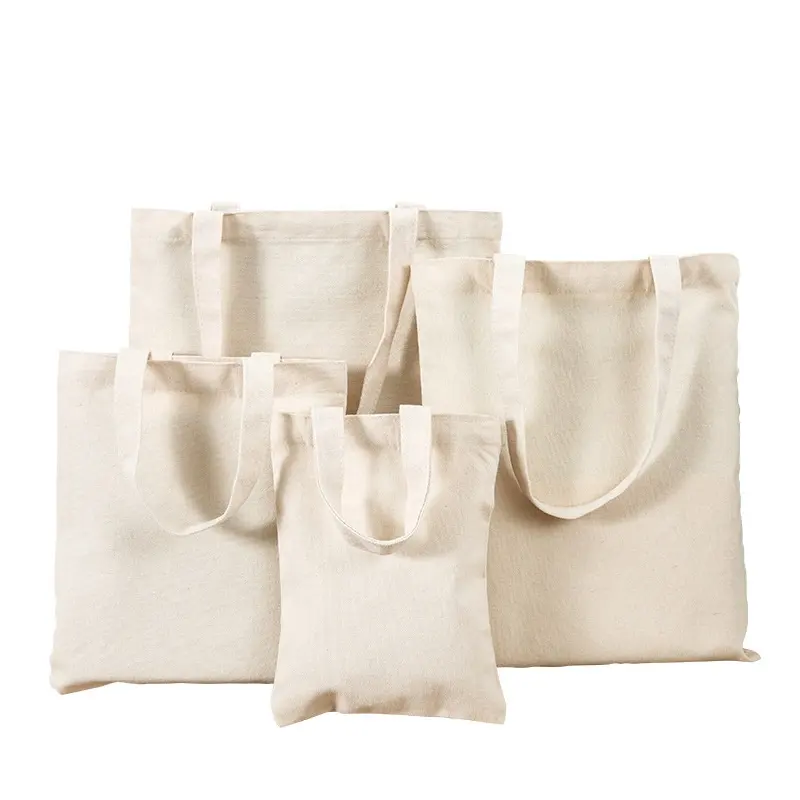 Bolsas de tela por atacado Personalizado Portátil Em Branco Duplo Ombro Algodão Lona Tote Bag Color Printing Logo