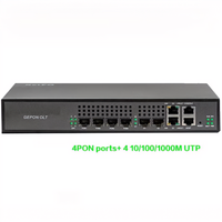 Mini OLT GPON EPON FTTH de 4 Puertos, Solución de Red LAN Cableada con Fibra Óptica, Factor de Forma SFP, POE, IP, TCP, WIFI, OUXINDA HA7304