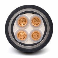 Câble d'alimentation souterrain 4*300mm² 0,6/1kV 4 conducteurs blindé, isolé XLPE, gaine PVC, cuivre pur pour câblage de bâtiments industriels