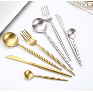 Cao Cấp Matte Thép Không Gỉ 18/10 Bền Vững 24Pcs Tái Sử Dụng Xách Tay Dao Kéo Thiết Lập Kinh Doanh Quà Tặng Bền Máy Rửa Chén An Toàn - Product Image 5