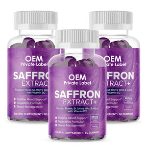 Complément alimentaire en gummies au safran, marque privée OEM, apportant de l'énergie, GABA, armoise et fleur de la passion, soutien immunitaire pour adultes - Product Image 1