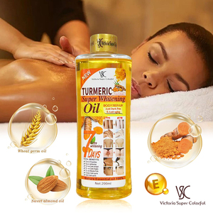 Aceite Corporal Blanqueador de 200 ml de Marca Privada para el Cuidado de la Piel, Reparación Corporal, Masajes, Antimanchas Oscuras, Súper Blanqueador con Cúrcuma - Product Image 3
