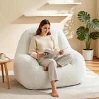 Fauteuils poufs pour adultes, canapé pouf géant, fauteuil paresseux moderne et confortable avec rembourrage inclus pour le salon