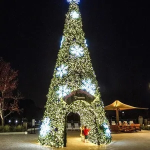 Árvore de natal artificial grande, 20ft 30ft 40ft 50ft árvore de natal com caminhada através de túnel