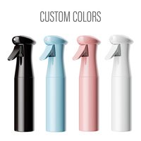 200ml 300ml en plastique brumeux déclencheur macaron couleur eau barbier cheveux brume fine bouteille de pulvérisation continue