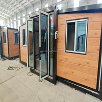 Maison conteneur préfabriquée modulaire pliable prête à l'emploi 40FT 30FT 20FT, Villa compacte portable extensible à double aile