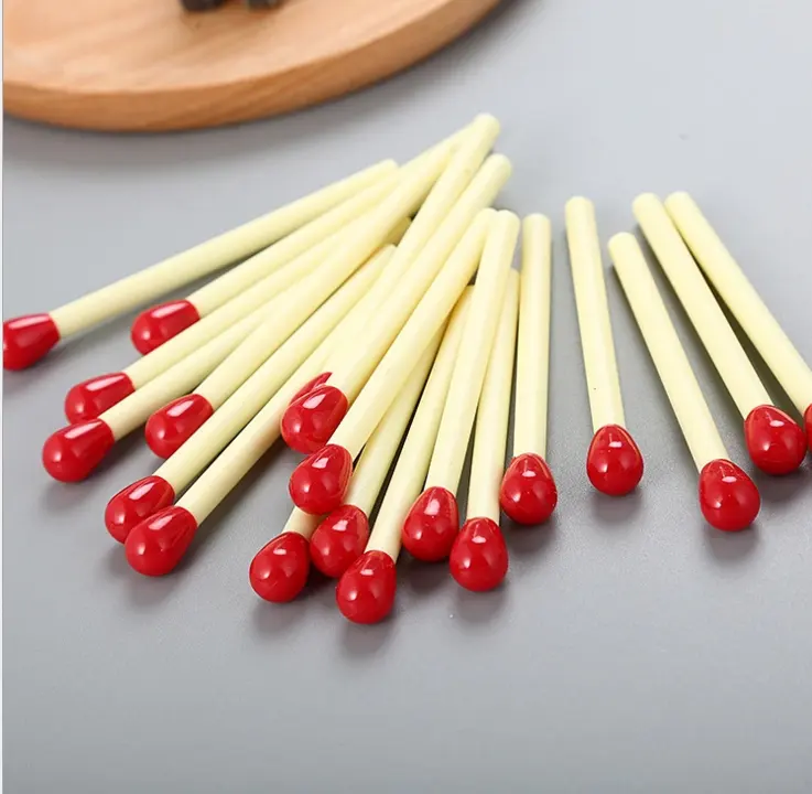 Mini leuke match vorm plastic matchstick balpen reclame pen voor kinderen