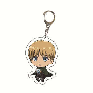 Venta al por mayor acrílico cristal dibujos animados Titan llavero Ackerman <span class=keywords><strong>Levi</strong></span> Eren <span class=keywords><strong>Mikasa</strong></span> personalizado <span class=keywords><strong>ataque</strong></span> en Titan llavero Anime figura - Product Image 3