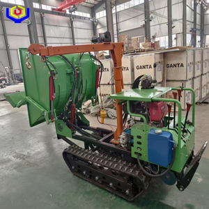 Dumper sur chenilles auto-chargeur de 1,2 tonne <span class=keywords><strong>avec</strong></span> <span class=keywords><strong>pelle</strong></span> frontale, transporteur tout-terrain à chenilles en caoutchouc pour la ferme, la montagne, la construction et le transport - Product Image 4