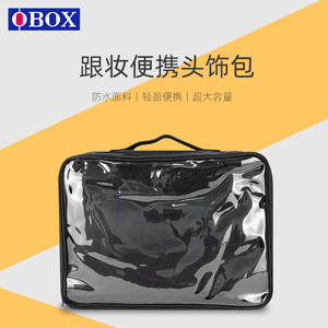 กระเป๋าเก็บอุปกรณ์เสริมผมแบบกำหนดเอง สีดำ ปิดด้วยซิป หูหิ้วนุ่ม จุของได้เยอะ กระเป๋าเครื่องสำอางสำหรับเดินทาง - Product Image 4