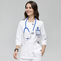 Vêtements d'hôpital de créateur Vente en gros Vêtements de travail pour médecins et infirmières Manteaux de laboratoire tissés pour le personnel
