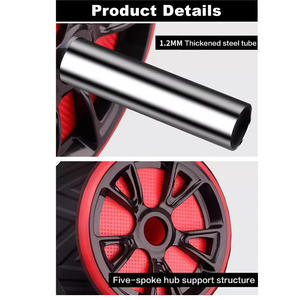 Rouleau abdominal robuste avec genouillère, roue solide pour les exercices de renforcement musculaire dans la salle de sport <span class=keywords><strong>ou</strong></span> à domicile - Product Image 4