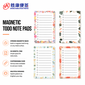 Blocs de Notas Magnéticos con Lista de Tareas, Notas Adhesivas con Lista de Verificación, Tamaño y Diseño Personalizables para la Escuela, Oficina y Tareas Diarias - Product Image 1