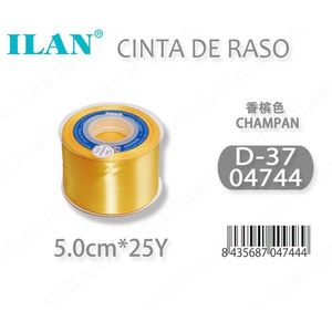 Nastro in raso Iln 5,0 cm x 25 yd colore champagne D-37 - Product Image 1