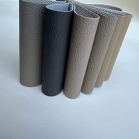 Cuir PVC 1,2 mm avec support tricoté, imperméable, élastique, résistant à l'usure, couleur unie pour textiles de maison, meubles et intérieur automobile