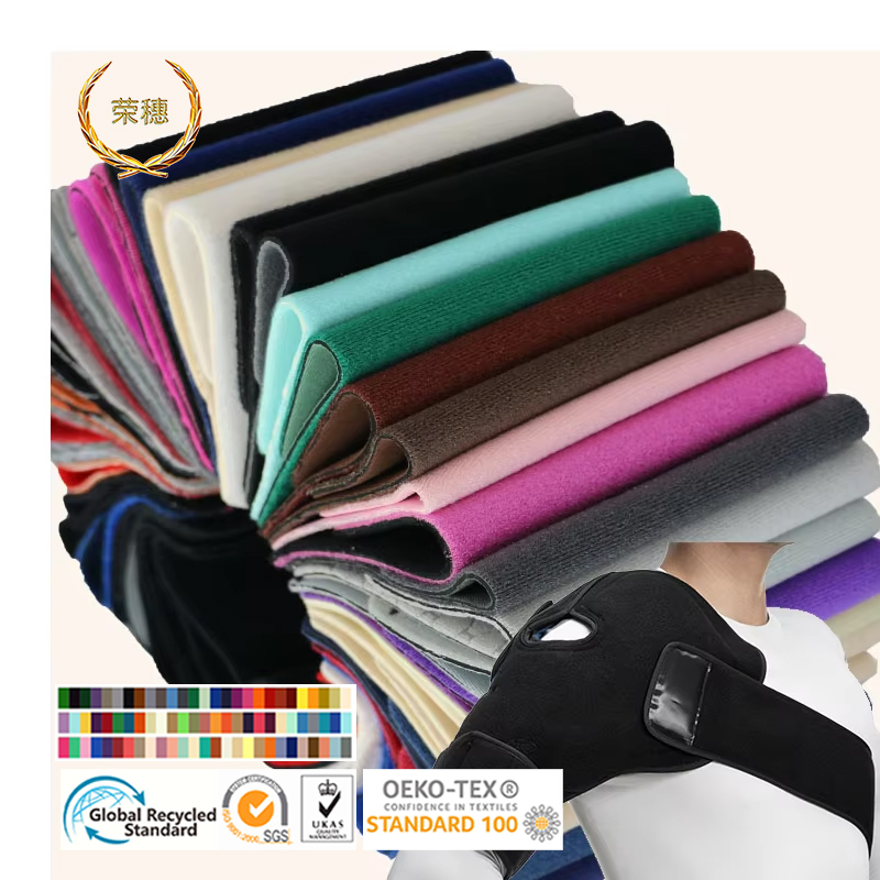 Hot Elastic Rubber Fabric Meter Custom Neoprene Textile Fabric Matte OK Cloth with 2MM PU Foam Nylon Protective Gear Fabric