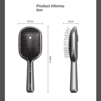 Brosse de massage ionique nourrissante pour les racines des cheveux, pulvérisation fine, lumière rouge, vibration, design pour usage en spa de beauté, marque personnalisée