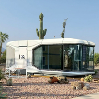 Logement mobile préfabriqué flottant hôtel péniche minuscule maison modulaire résistant à l'eau en bois panneau sandwich kiosques en acier