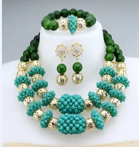 2020 Fashion popular african Beads jewelry sets Women Wedding Accessories Costume