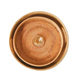 ถาดอาหารหวายสำหรับเก็บผักงานหัตถกรรมถาดเสิร์ฟอาหารเป็นมิตรกับสิ่งแวดล้อม - Product Image 5