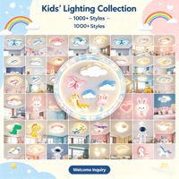 Lampe de chambre d'enfant en acrylique, nuage de dessin animé, plafonnier LED créatif, chambre à coucher, fer, plafonnier LED moderne pour enfants avec télécommande