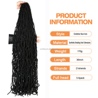 Faux Locs Crochetés 14''18''24''30''36'' – Cheveux Tressés Bohèmes Effilochés Doux – River Butterfly Locks pour Tresses au Crochet