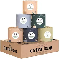Custom Boom Gratis Plastic Gratis Fsc Biologische Pure Bamboe Toiletpapier