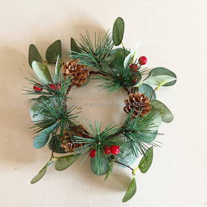 फैक्टरी मूल्य 10 इंच दौर तार पुष्पांजलि फ्रेम त्योहार सजावट के लिए - Product Image 5