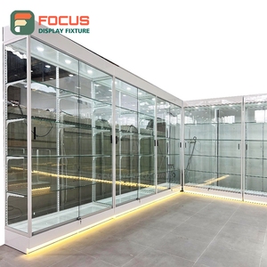 Vitrine à tabac haute avec panneau en verre, porte verrouillable, étagères multi-niveaux, vitrine à cigarettes - Product Image 4