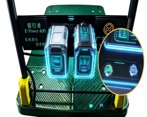 Carrito de <span class=keywords><strong>Transporte</strong></span> Plegable Azul de 60*90cm, Carro de Mano Eléctrico de Plástico con Batería, Carros Resistentes para Almacén <span class=keywords><strong>y</strong></span> Fábrica - Product Image 4