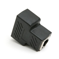 Conector de Red de 1 a 2 Vías, Hembra a 2 Hembras, Blindado, Doble de 8 Pines, Divisor Ethernet en Y de 1 a 2 Puertos, Adaptador Divisor Ethernet RJ45