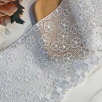Tela de Encaje Elástico Estrecho de Algodón Ecológico de Nuevo Estilo para Vestidos de Mujer, Bordado, Ancho Personalizado, Venta al por Mayor