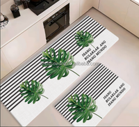 Tapis de cuisine en mousse PVC imperméable, antidérapant, résistant, de haute qualité, anti-fatigue, floral, moderne, minimaliste