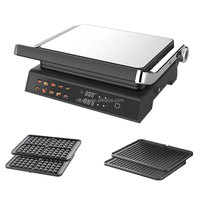 Aifa Plateau d'égouttage détachable à 180 ° Rangement facile à nettoyer Presse à panini Panneau de contrôle numérique de couleur Plaque de gaufre PTFE domestique électrique