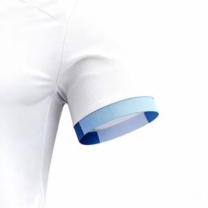 Conjunto de Uniforme de Fútbol DEZE con Bloques de Color y Cuello en V, Camiseta de Manga Corta, Pantalones Cortos Azul Marino, Secado Rápido, para Entrenamiento y Partido, Personalizable para Equipos - Product Image 4