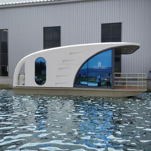 โครงสร้างโครงเหล็กลอยน้ำแบบขยายได้ดีไซน์ล้ำสมัยห้องโดยสารลอยน้ำกันน้ำสำหรับบ้านบนเกาะบ้านริมน้ำ - Product Image 1