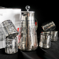 Théière en verre avec poignée, emballage personnalisé, verre borosilicate haute résistance, bouilloire à eau chaude et froide, ensemble de carafes à eau