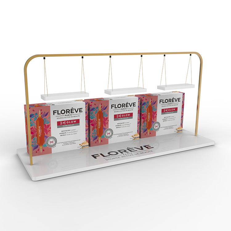 Hot Selling Acrylic Countertop Nail Polish & Cosmetic Display Stand with Custom Logo Easy Assembly Carton Packed for Stores — view 4