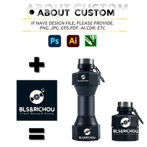 Botella Deportiva Plegable de Silicona Unisex con Diseño de Barra de Pesas, Personalizable con Logotipo, Ideal para Gimnasio, Envío Gratis - Product Image 3