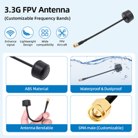 Antenne FPV Lollipop RHCP 3,3 GHz 3000-3500 MHz à gain élevé pour course, freestyle, transmission vidéo VTX, omnidirectionnelle pour UAV