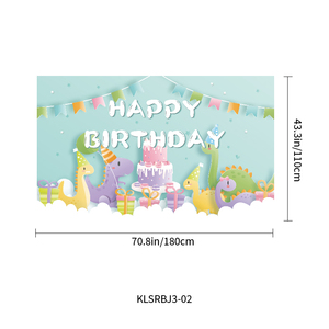 Dinosaurier Geburtstag Hintergrund für Kinder Jungen Kinder Alles Gute zum Geburtstag Hintergrund Banner Party Dekorationen liefert Zeichen für Fotografie - Product Image 3