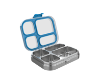 AIBAO Boîte à bento micro-ondable sans BPA 304 compartiments en acier inoxydable Ensemble de récipients chauffants pour le stockage des aliments Sac à lunch pour