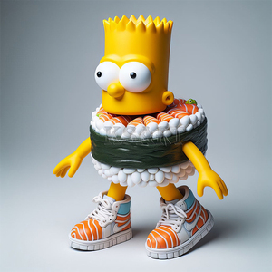TK Cat los Simpsons estatua Sushi decoraciones personalizadas gran muñeca de dibujos animados modelo animación ilustraciones restaurante Hotel restaurante - Product Image 5