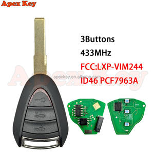 Llave de Coche con Control Remoto de 3 Botones, Material ABS, 315/433Mhz, Chip ID46 LXP-VIM244, para Porsche 911, Boxster, Cayman 2005-2011 - Product Image 2