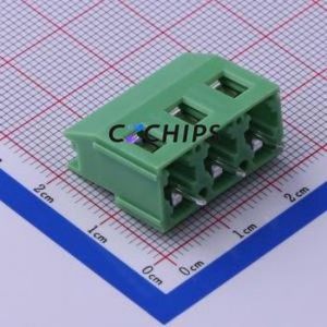 KF129-7.62-3P Screw Terminal Block Through hole Component (THT),P=7.62mm Connector 1x3P 7.62mm Green Through Hole - Product Image 2