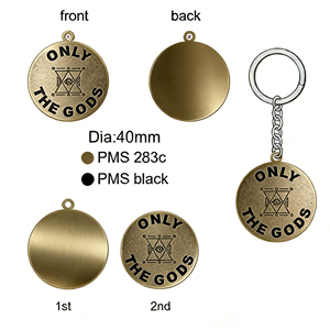 Set <span class=keywords><strong>de</strong></span> Llaveros Multiforma con Diseño Floral |   Artículo Coleccionable <span class=keywords><strong>de</strong></span> Aleación <span class=keywords><strong>de</strong></span> Zinc Chapado en Oro, Grabado Personalizado, 2.4 Pulgadas, Bajo MOQ, Esmaltado - Product Image 3