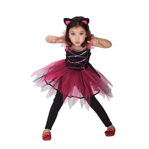 Fabbrica di alta qualità all'ingrosso costumi di Halloween grazioso piccolo gatto nero per le bambine - Product Image 4