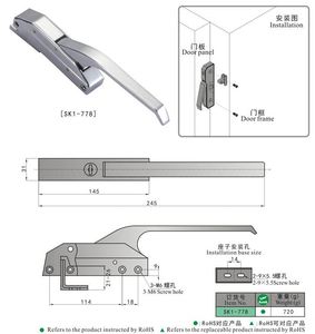 SK1-778 thiết bị y tế tủ phòng lạnh cửa xử lý chốt làm bằng hợp kim kẽm bền cho khóa an toàn - Product Image 6