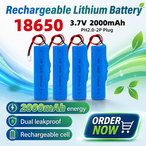 Baterai Lithium HYL 1S1P 18650 Grosir 3.7V 2000mAh Paket Sel ICR Baterai Cadangan Portabel - Product Image 1